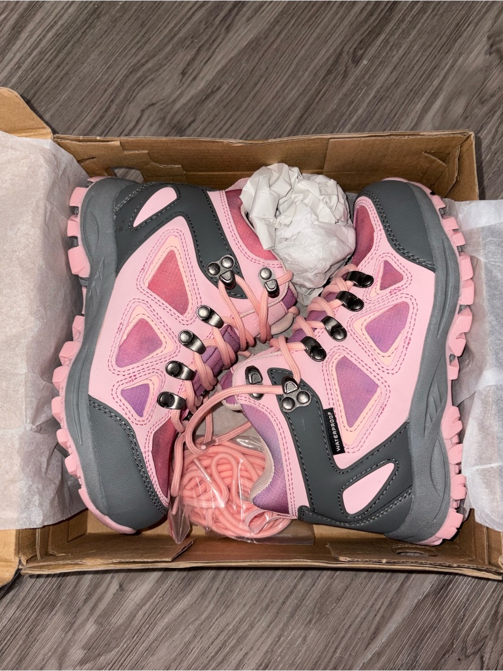 R Cord Pink Girl’s Hiking Boots